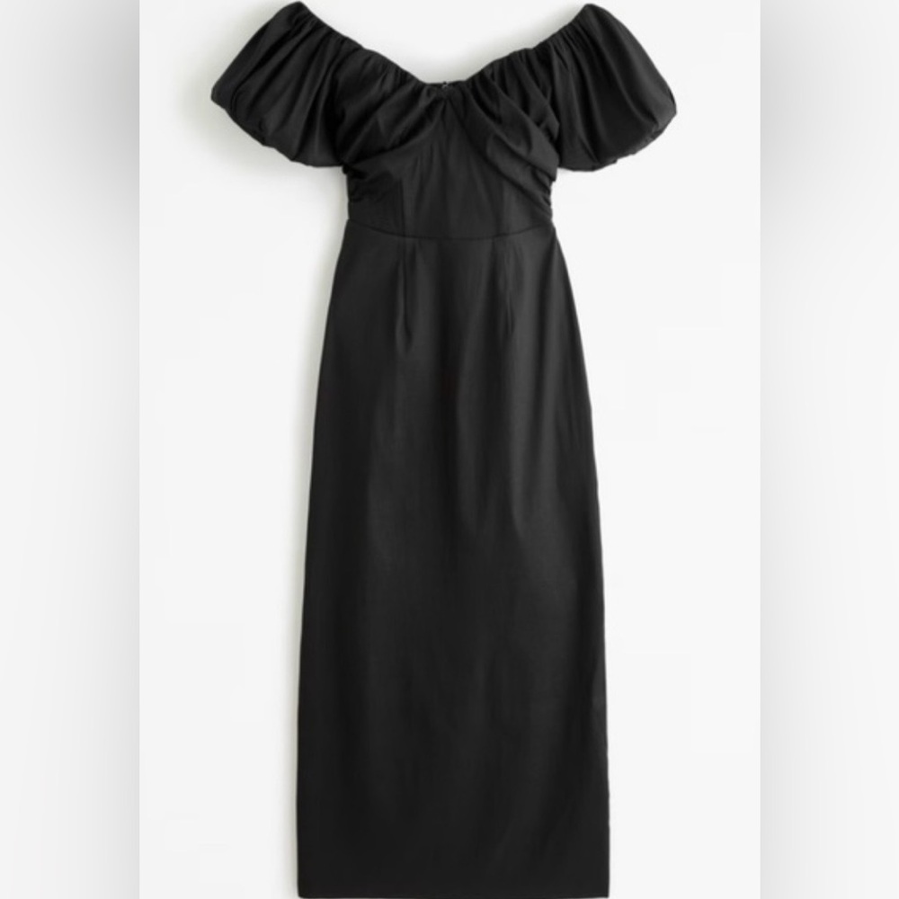 Abercrombie & Fitch Black Off The Shoulder Dress